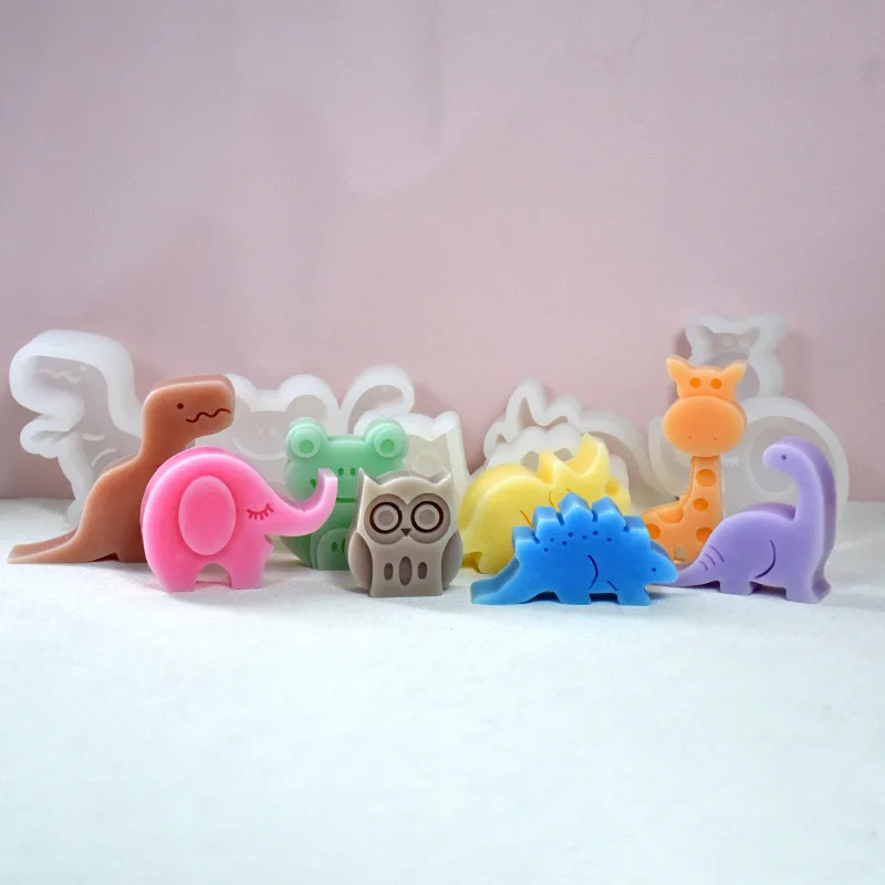 Stampini Silicone Animali 3D | 2 Pezzi Giraffa Ed Elefante | Per Sapone, Candele, Resina | Fai Da Te - Foto 3