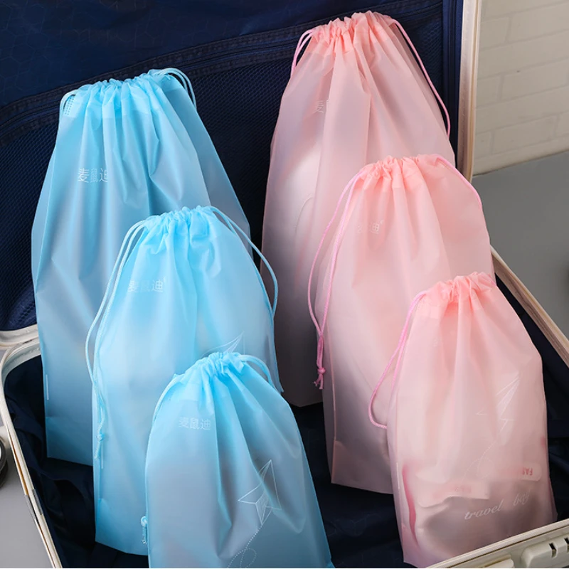 3pcs Waterproof Transparent Visible Drawstring Bag Beach Bag Swimming Underwear Socks Shoes Organizer Travel Camping Storage waterproof dry bag