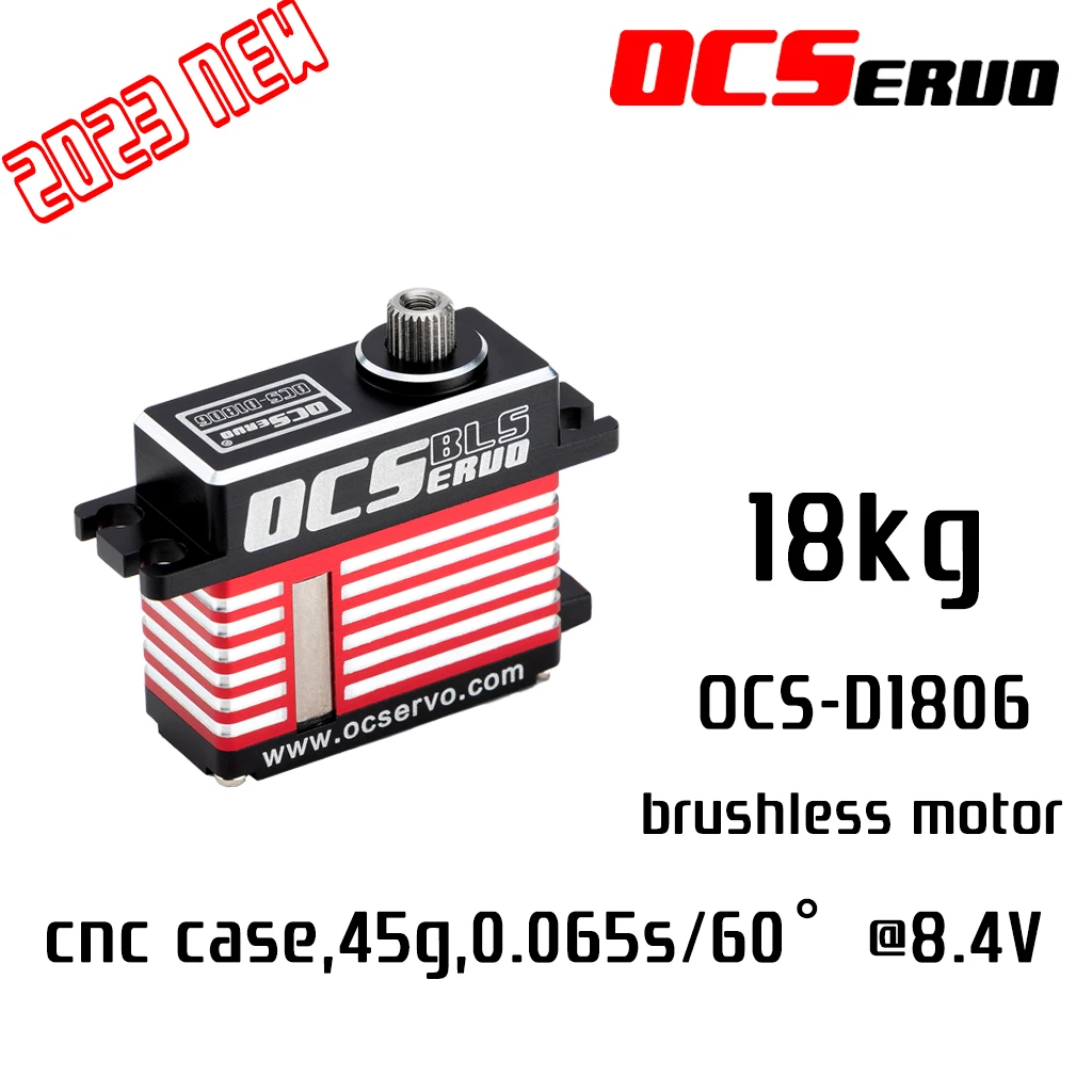 Ocs-D1806 8.4V 18Kg.Cm 45G 0.065S/60 ° Motore Brushless Ad Alta Coppia Servo Ingranaggio In Acciaio Tutta La Cassa Cnc Bls Di Medie Dimensioni