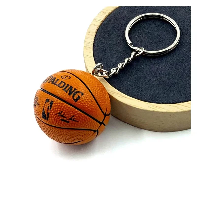 Creative Mini Basketball Model Keychain Sports Fans Championship Trophy Souvenir Pendant Automobile Decoration Collection Gifts