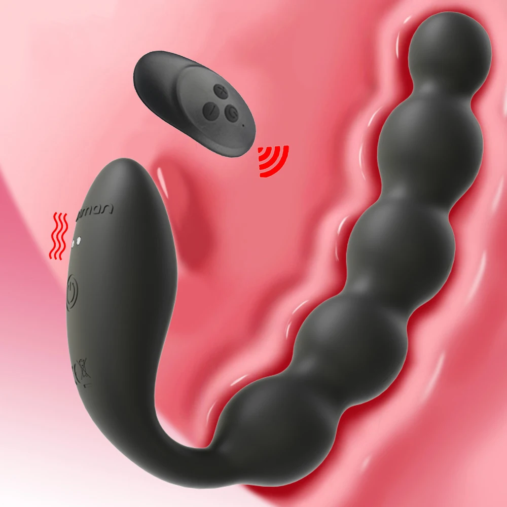 Wireless Beads Anal Vibrator Silicone Buttplug Male Prostate Massager Women Vagina Dildo Vibrators Couples Adult Sex Toy For Men