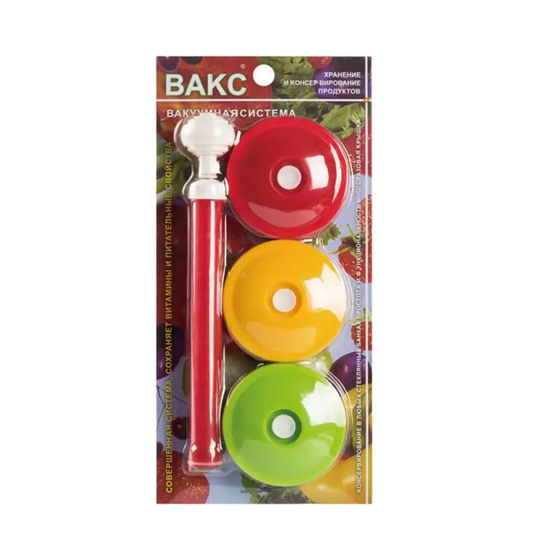 Jar vacuum sealer kit with manual portable pump and 9 jar vacuum sealer
