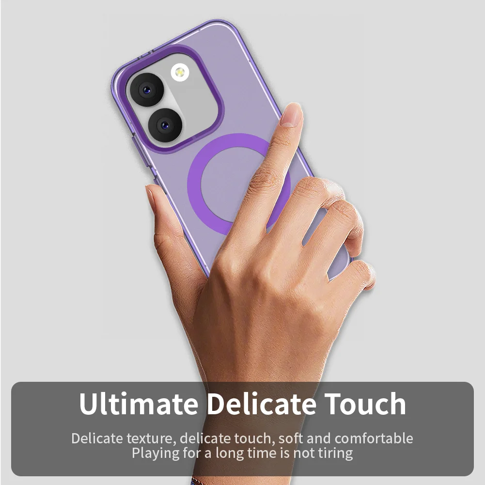 Luxury Armor Shockproof Matte Hard Case with Magsafe Magnetic Wireless Charging Compatibility