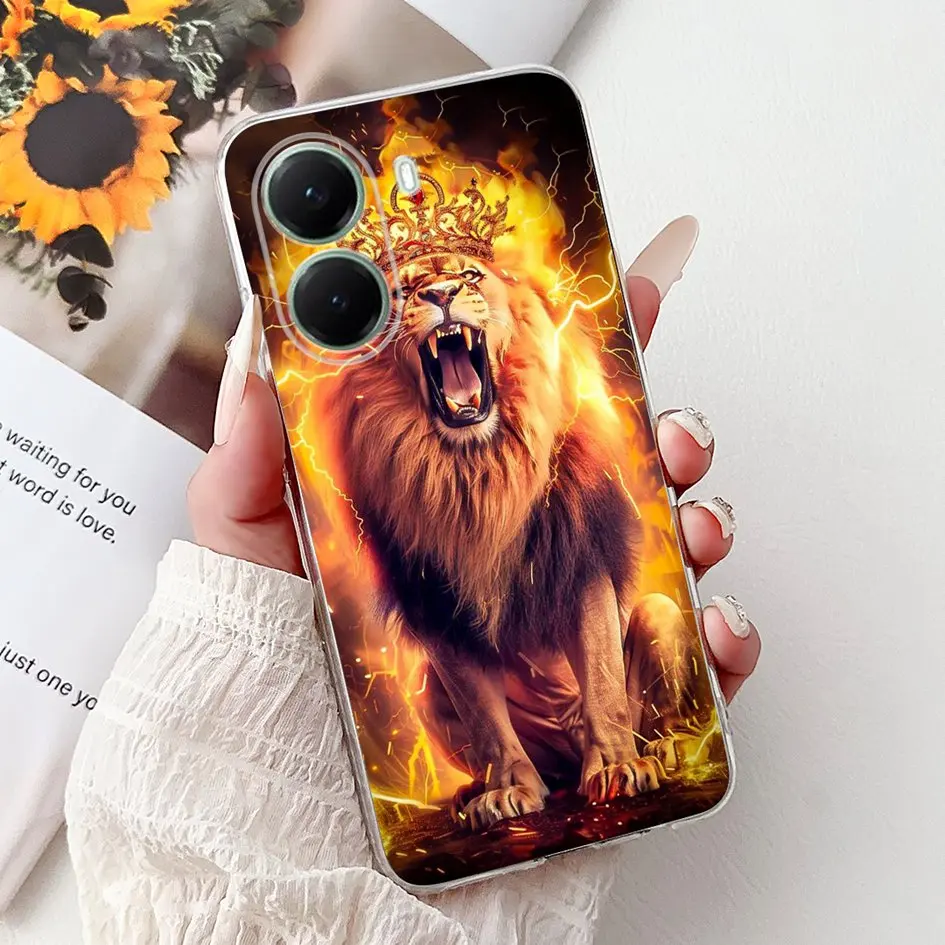 Cool Cartoon Animal Soft Silicone Clear Phone Case Cover