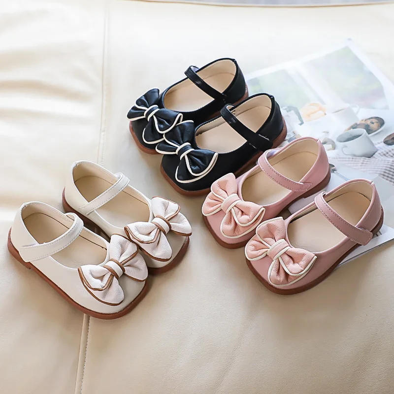 kids leather shoes Spring soft sole Fashion princess Bow knot girls mary janes-leather shoes,mary jane shoes,girls shoes,girls flats