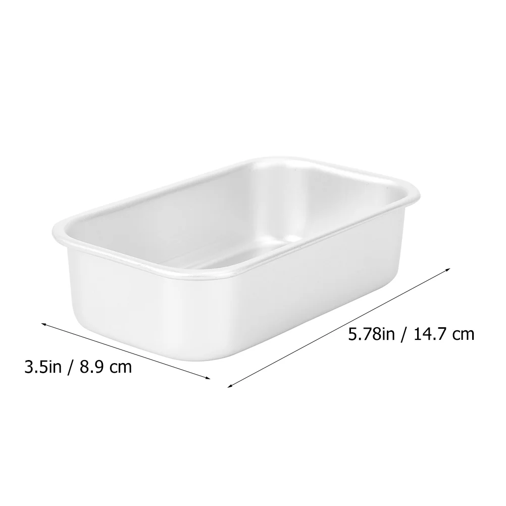 

2 Pcs Biscuit Square Cake Mold Banana French Toast Aluminum Alloy Oven Baking Molds