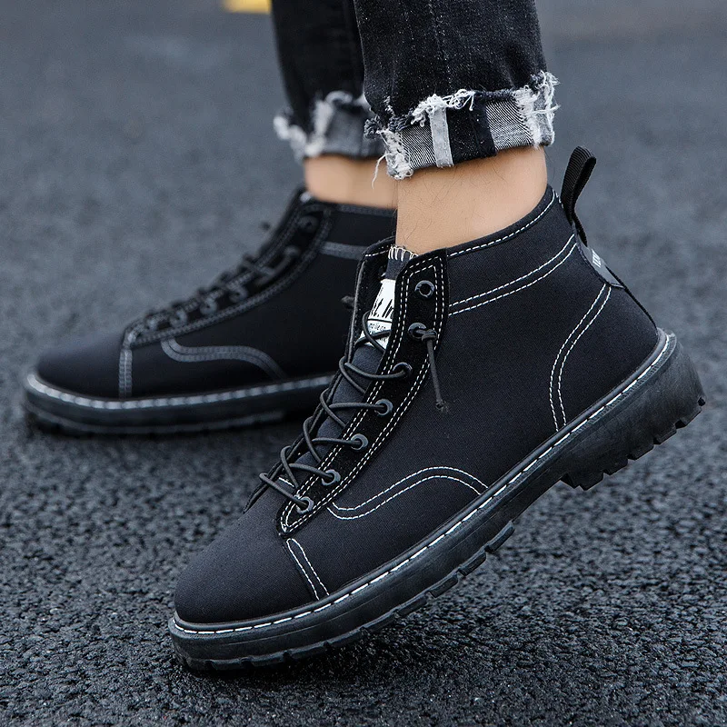 

Autumn and Winter Men's Men's Shoes High-top Students Men's Boots Casual Shoes Youth Students Men's Shoes To Increase Orgasm