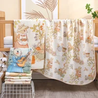 Newborn Baby Swaddle Blanket Cotton Gauze Bath Towel Class A Soft Absorbent Receive Blankets for New Born Bedding Stroller Cover