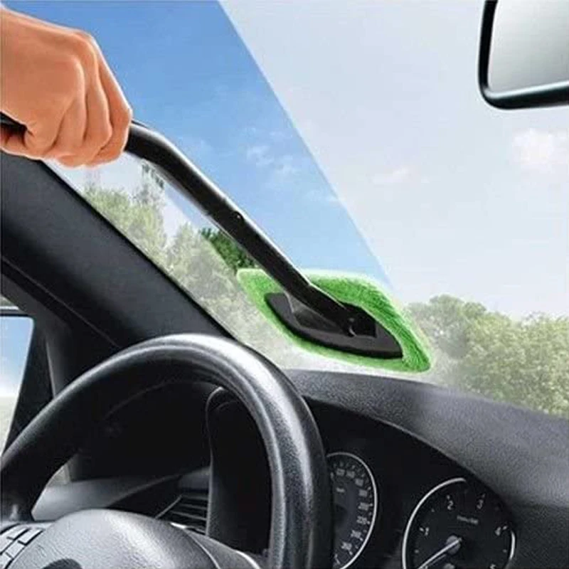 Car Window Cleaner Brush Kit Windshield Cleaning Wash Tool Inside Interior  Auto Glass Wiper With Long Handle Car Accessories - AliExpress