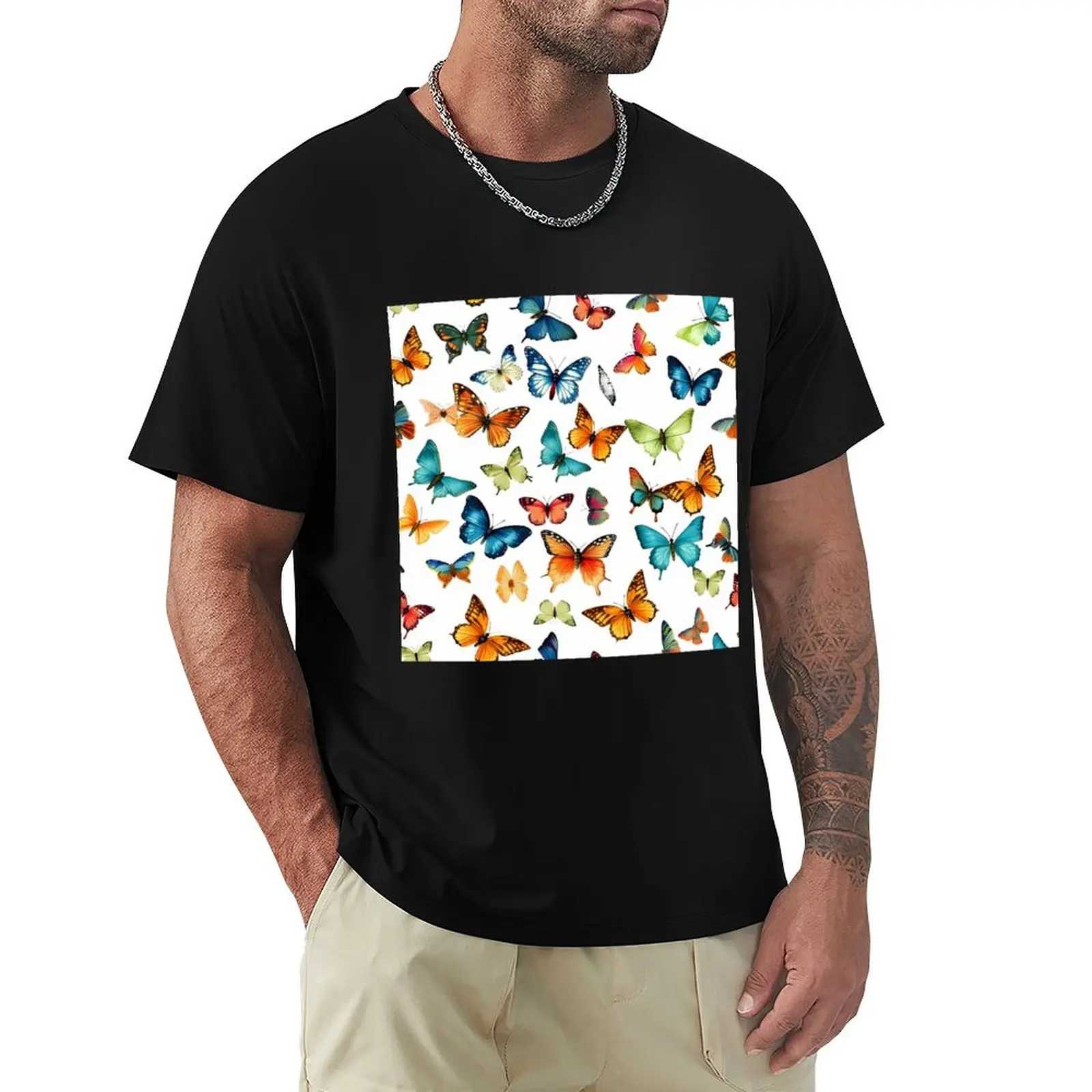 

Colorful butterflies - summer birds - moths - insects T-Shirt sports fans boys animal print mens graphic t-shirts big and tall