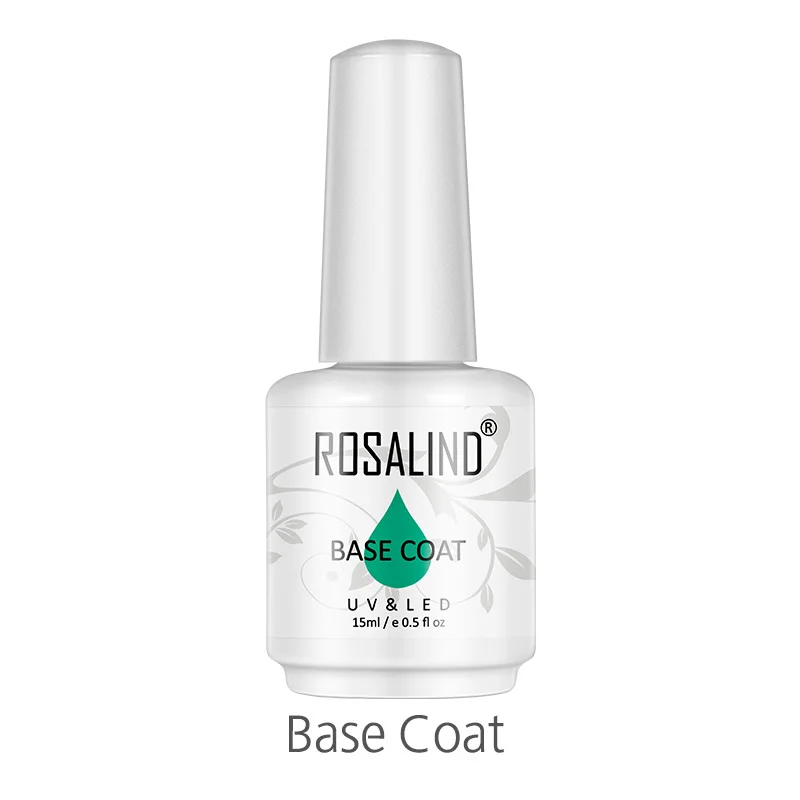 ROSALIND Gel Nail Polish 15ml Multi-Use Top Base Gel Polish Vernis Semi For Nail Art Design Polish Nail UV LED Lamp Gel Lacquer