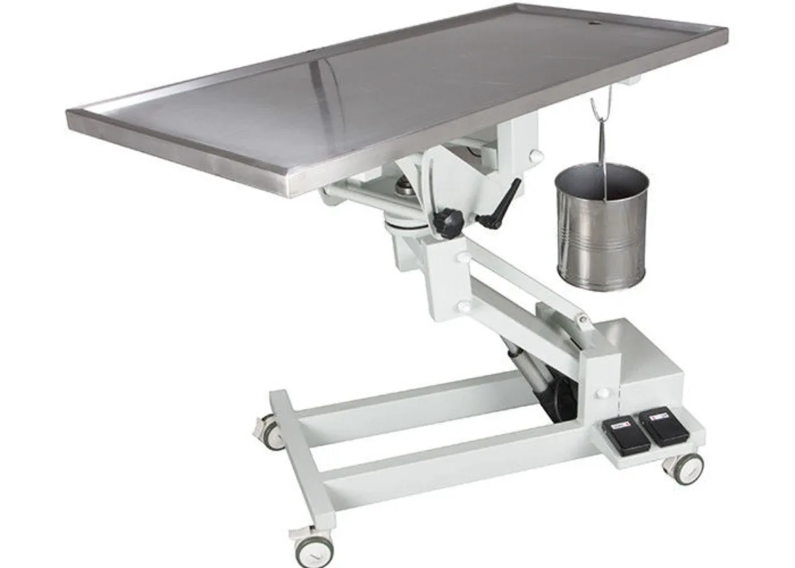 Iron Base Stainless Steel Table, Electric Lift Veterinary Operating Table Animal 2