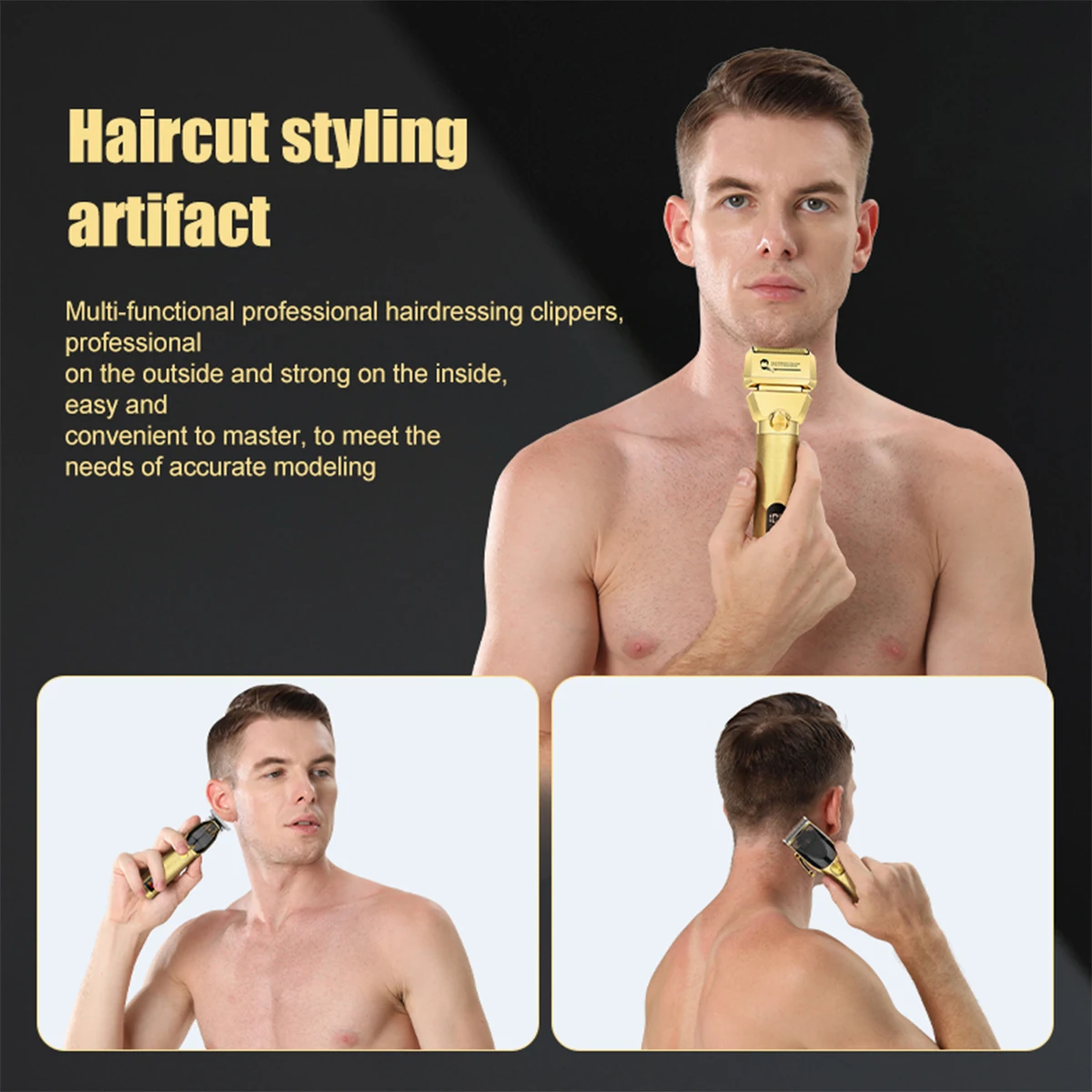 YEUKEUUAI 17 pcs Professional Men's Hair Clipper USB Rechargeable Electric Beard Trimmer Hair Clipper Set103 2