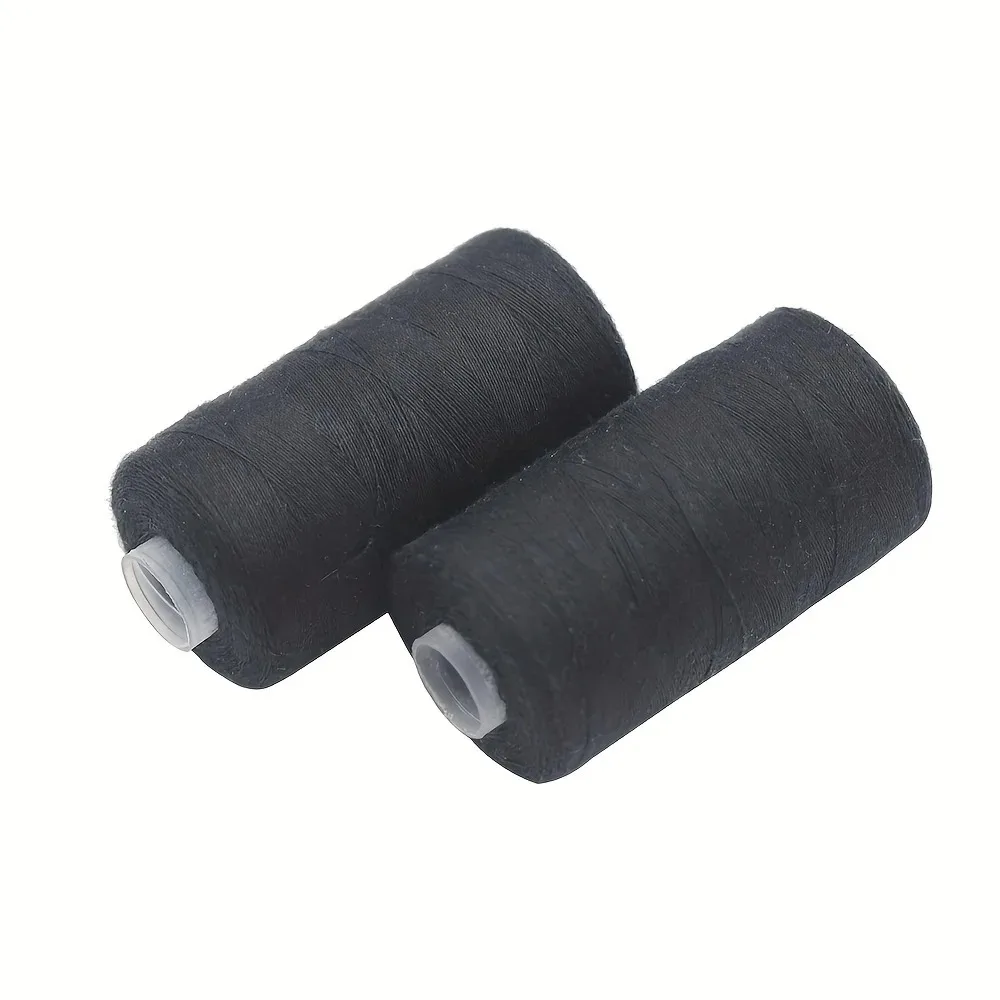2pcs 500M Sewing Thread Polyester Thread Set Strong And Durable Black White Sewing Threads For Hand Machines 5
