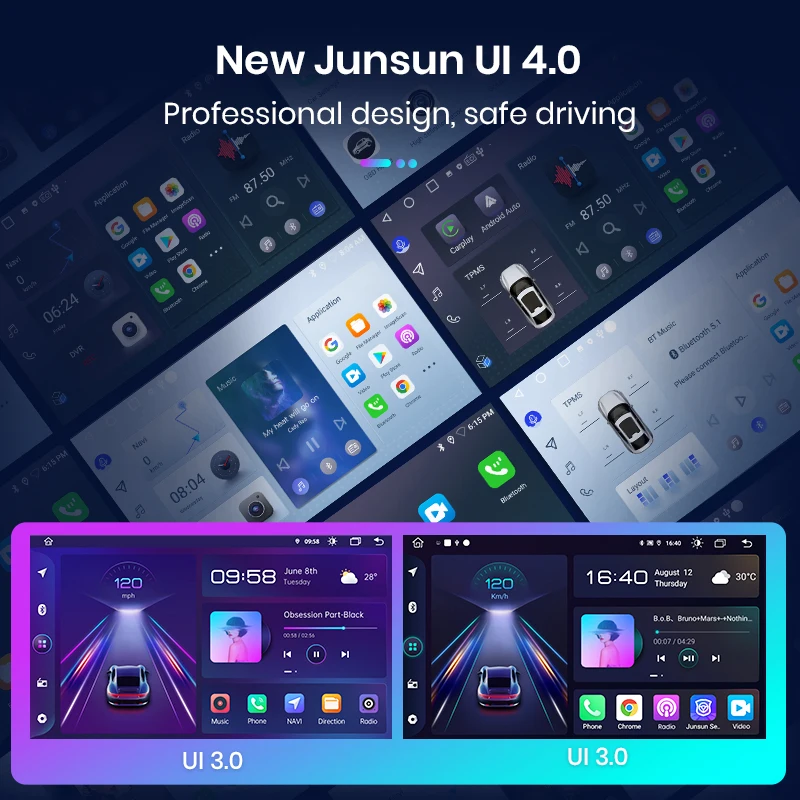 Junsun V1 AI   ī÷, ȵ̵ ڵ ,   2015-2020, LADA Largus 2021, 4G  Ƽ̵ GPS