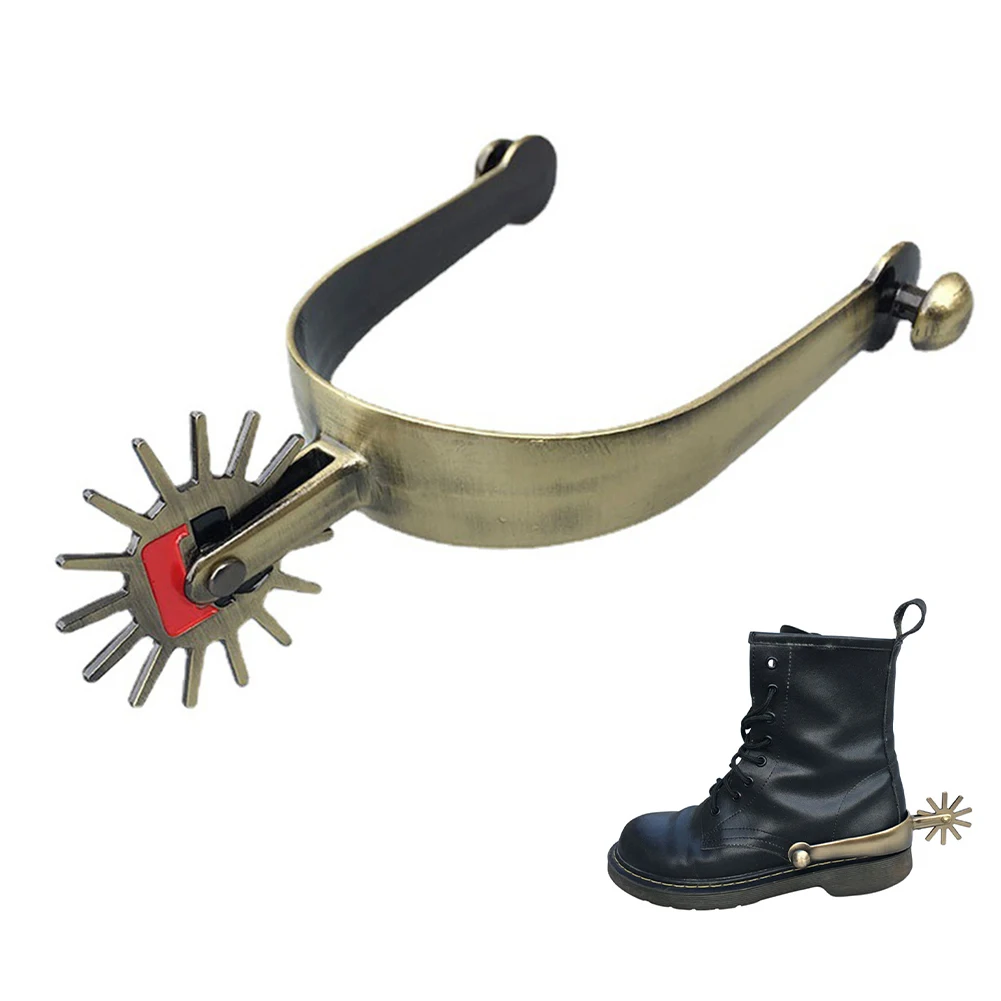 Equestrian Spurs Durable Easy To Install Equestrian Supplies Horse Riding Long Head Spurs Zinc Alloy 1 Pairs High Quality