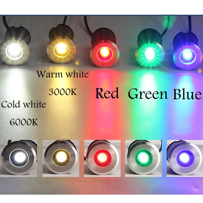 Waterproof 1W-5W LED Garden Buried IP67 AC85-265V Outdoor Recessed Deck Light Underground Lamp Sidewalk Lighting DC12V garden decoration lamps led underground light led deck lights