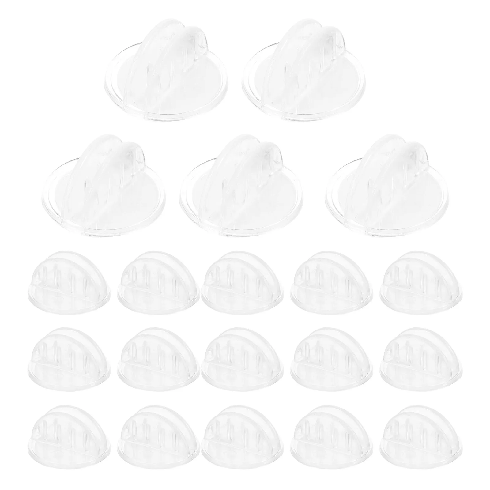100Pcs 소매점 표시 클립 슈퍼마켓 상점 테이블 표시 디스플레이 판매용 접착식 플라스틱 가격표 홀더