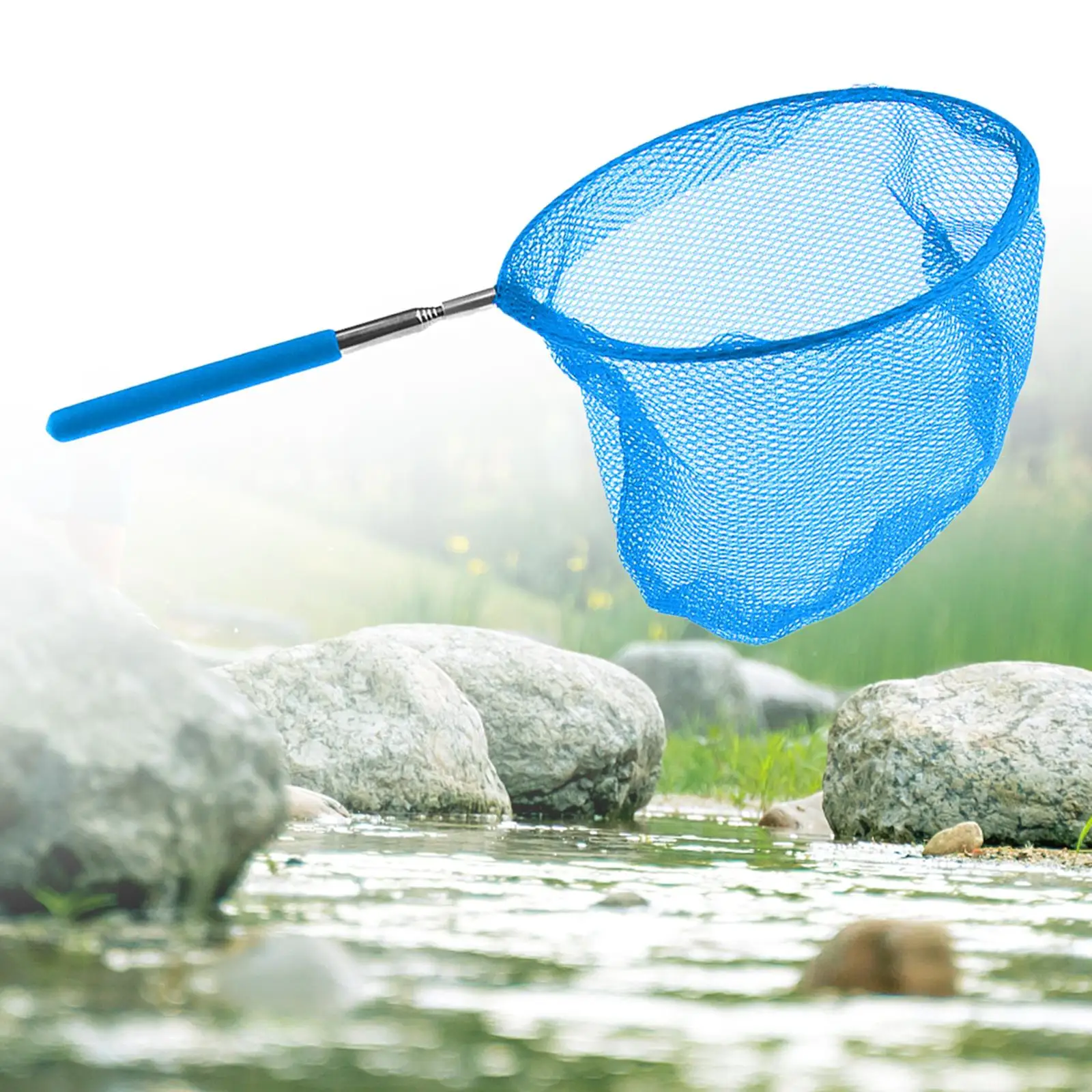 Kids Fishing Net Foldable Toy Simple to Use Telescopic for Garden