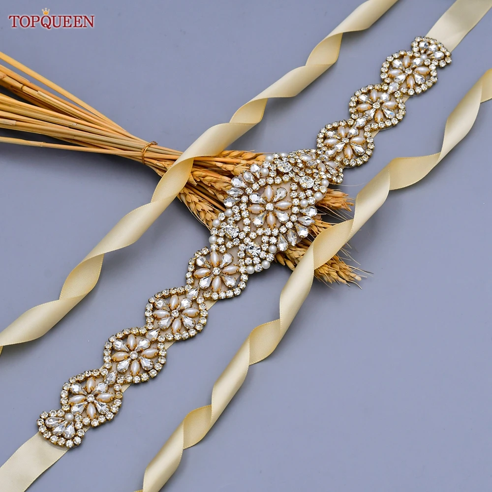 TOPQUEEN Hot Sale Bridal Belt Silver Gold Rhinestone Beaded Jewelry Luxury  for Women Female Dresses Decoration Accessories S161 - AliExpress 320