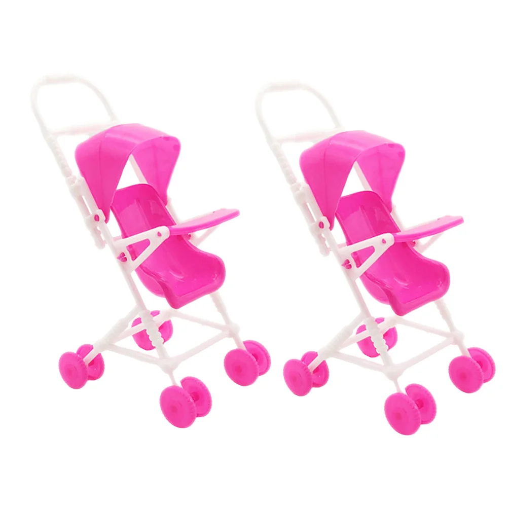 

2Pcs Baby Stroller Baby Role Play Pushchair Children Baby Stroller Toy