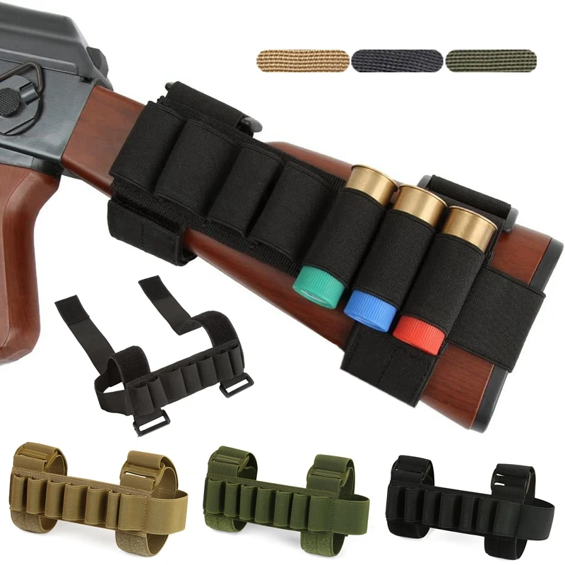 Soporte táctico de nailon de calibre 12 para carcasa de bala para Rifles, caza, 7 Armas redondas, bolsa de munición, | - AliExpress