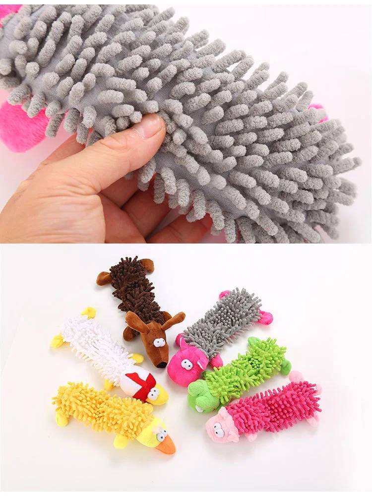 Pet Dog Plush Toy Fun Animal Shapes - PeticaDeals