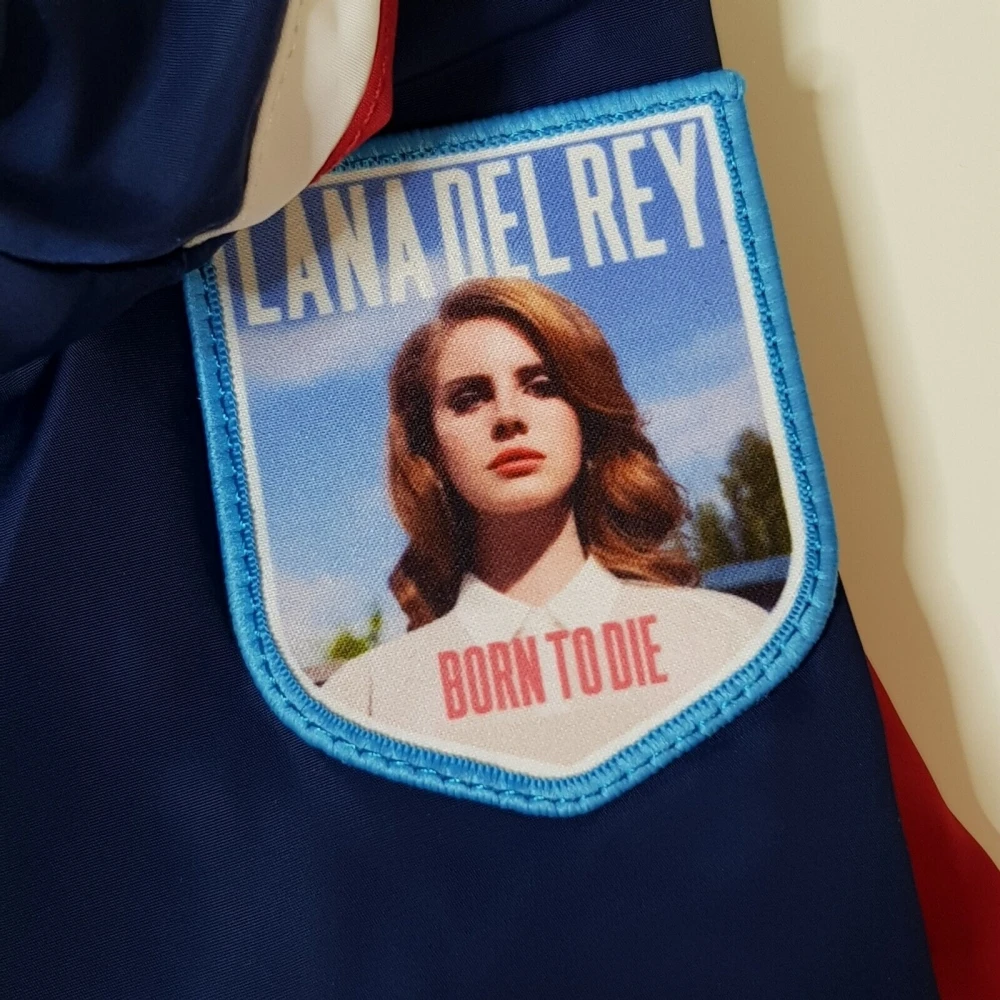 패치 포함 Lana Del Rey 레이싱 재킷, 기념 LDR 레이서 재킷, 남녀공용 네이비 탑 코트, 티셔츠 의류