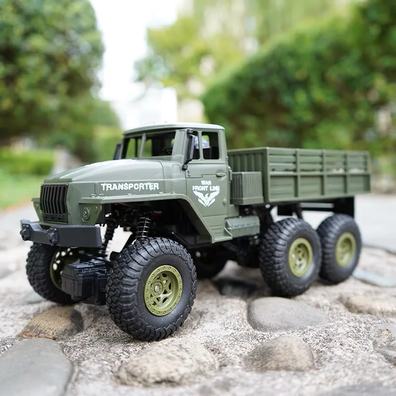 JJRC RC Car Kids Toys 1:18 Remote Control Truck Military Off-Road Vehicle Radio-Controlled Transporter Children Electric Toy 3