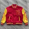 Hellstar  Records Werewolf Letterman Jacket Tiger and logo embroidery pattern 1