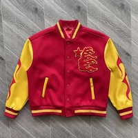 Hellstar  Records Werewolf Letterman Jacket Tiger and logo embroidery pattern 1