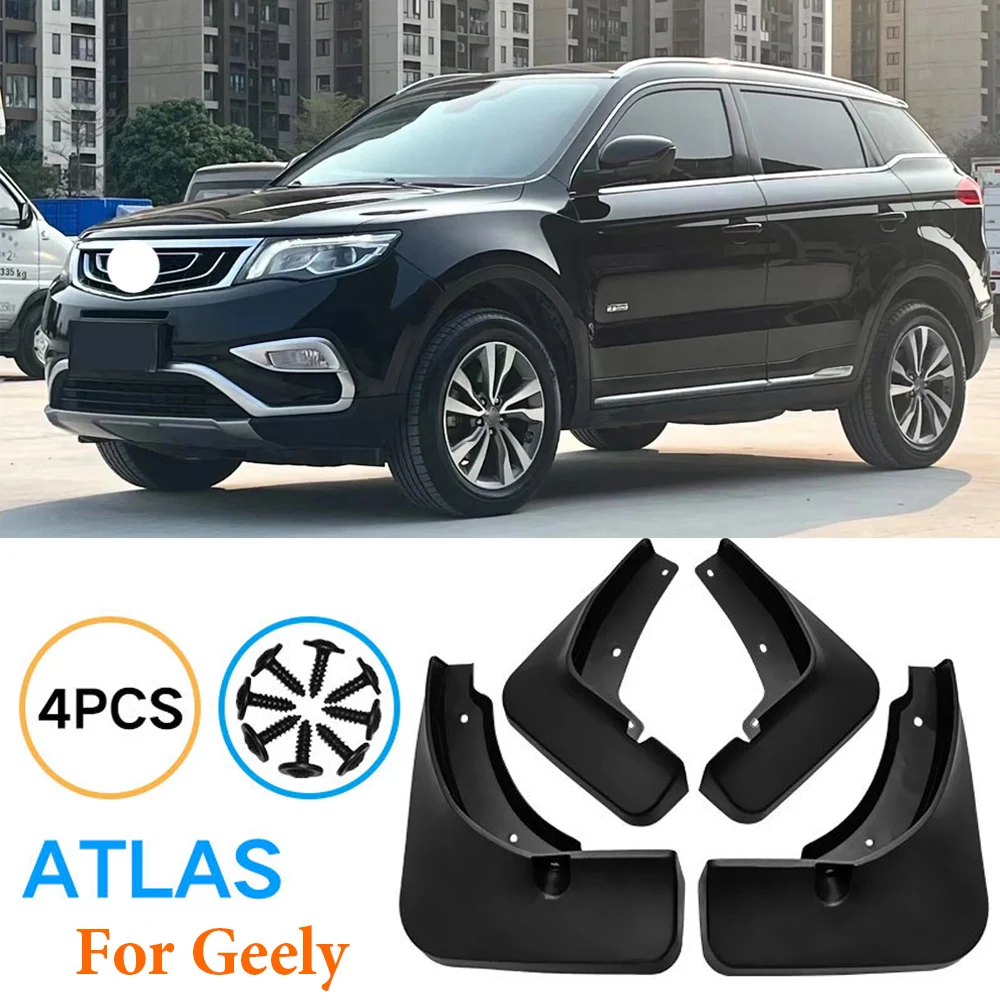 4PCS Car Mudguards Fender Front Rear Mud Guards Set Splash Flaps Replacement Automobile Accessories For Geely Atlas Boyue
