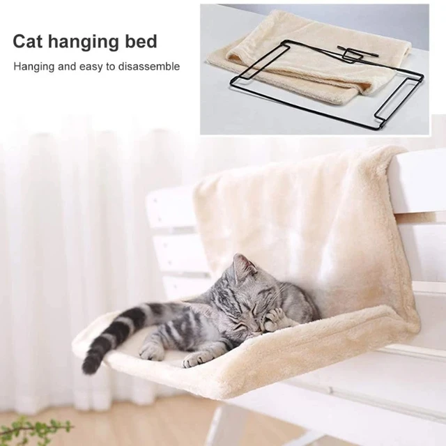 Lit suspendu amovible pour chat lit pour animaux de compagnie banc de radiateur nid de chaton