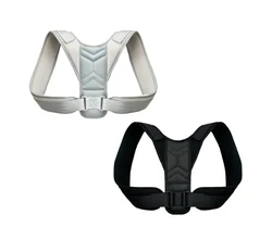Ergonomic Adjustable Posture Corrector for Neck and Shoulder Support (Grey and Black)