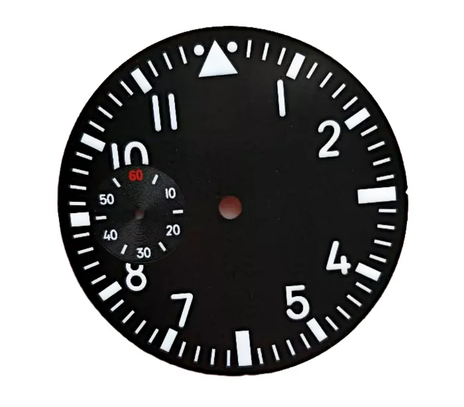38.9mm black or blue watch dial luminous fit for ETA6497 ST3600 movement Dial