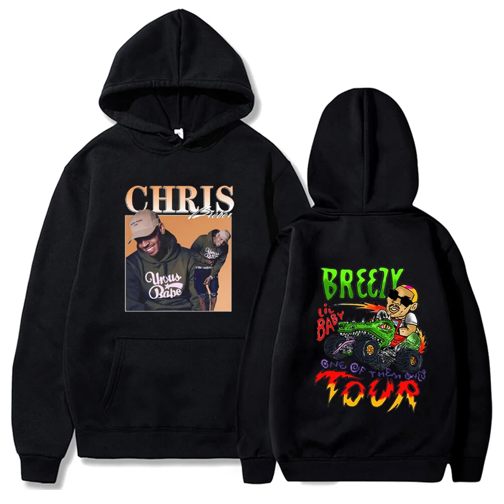 thumbnail image 1 of Sudadera con capucha de Chris Brown de la gira Under The Influence 2023 Sudadera con capucha Breezy Sudaderas de gran tamaño de rapero Sudadera con capucha de primavera y otoño, 1 of 5