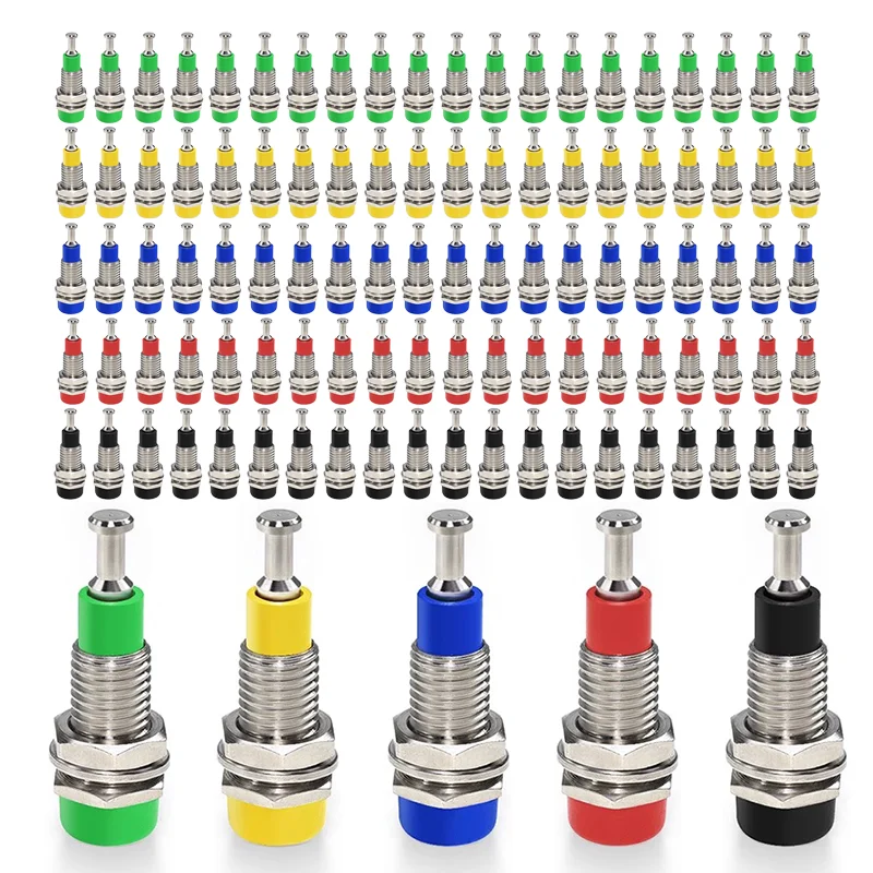 20/100/500pcs 2mm Banana Nut Socket Binding Post Banana Plug Jack Electrical Connector Terminal Test Hole DIY Parts