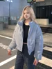 Korean Style High-end Short Gray Cotton Parkas Loose  Warm Thickened Stand Collar Outwear 2023 New Winter Coat Women 4