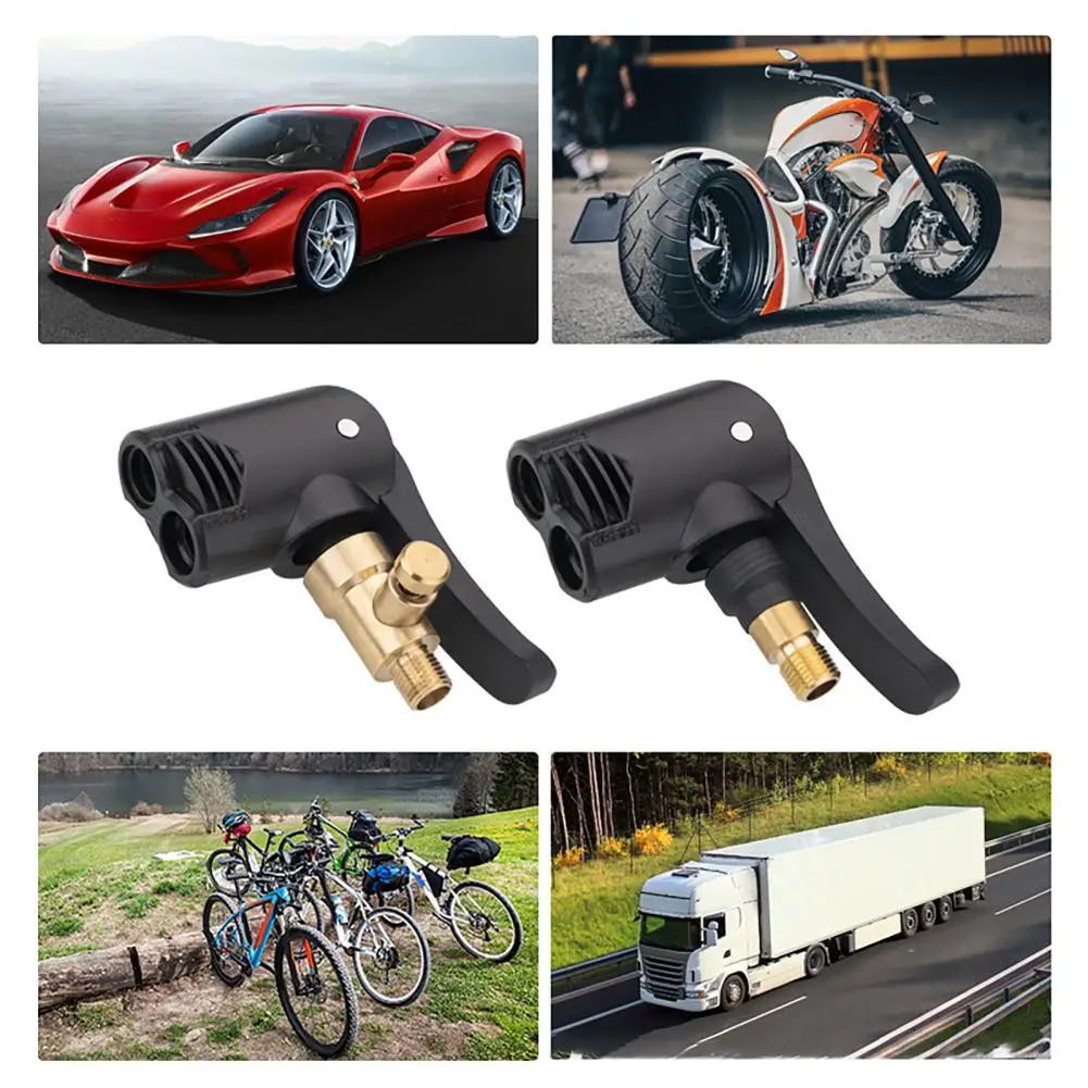 

Inflator Pump Head Leakproof Direct Replacement 2 in 1 Presta Schrader Compatible Car Tyre Inflator Connector for Bicycle