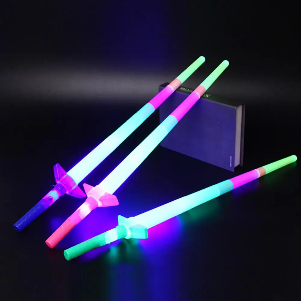 4 Section Extendable Led Glow Stick Swordtoy Kids Toy Flashing Stick