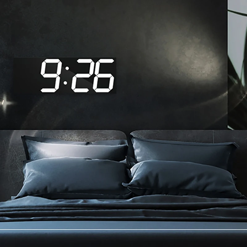 WifiBluetoothWallClockLedDigitalOfficeAestheticTemperature