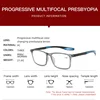 Progressive Photochromic Multifocal Reading Glasses 3 in 1 Outdoor Bifocal Sunglasses TR90 Sports Anti Blue Near Far Eyeglasses 6