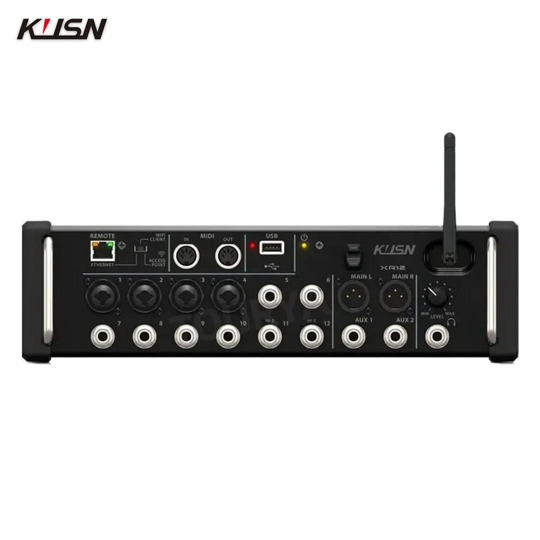 XR12 Rack Mount Professional Digital Mixer Built-in Wifi DSP Audio Mixer DJ Recording Studio with USB Recorder