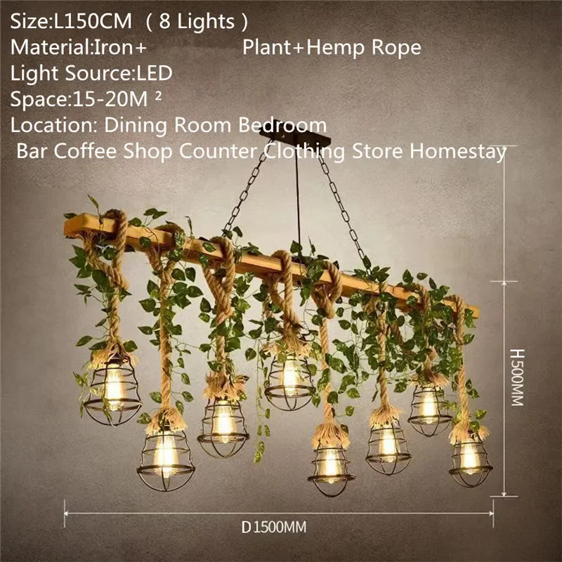 FAIRY American Country Pendant Lamp Retro Creativity Plant Music Restaurant Cashier Counter Bar Cafe Milk Tea Shop Chandelier 2