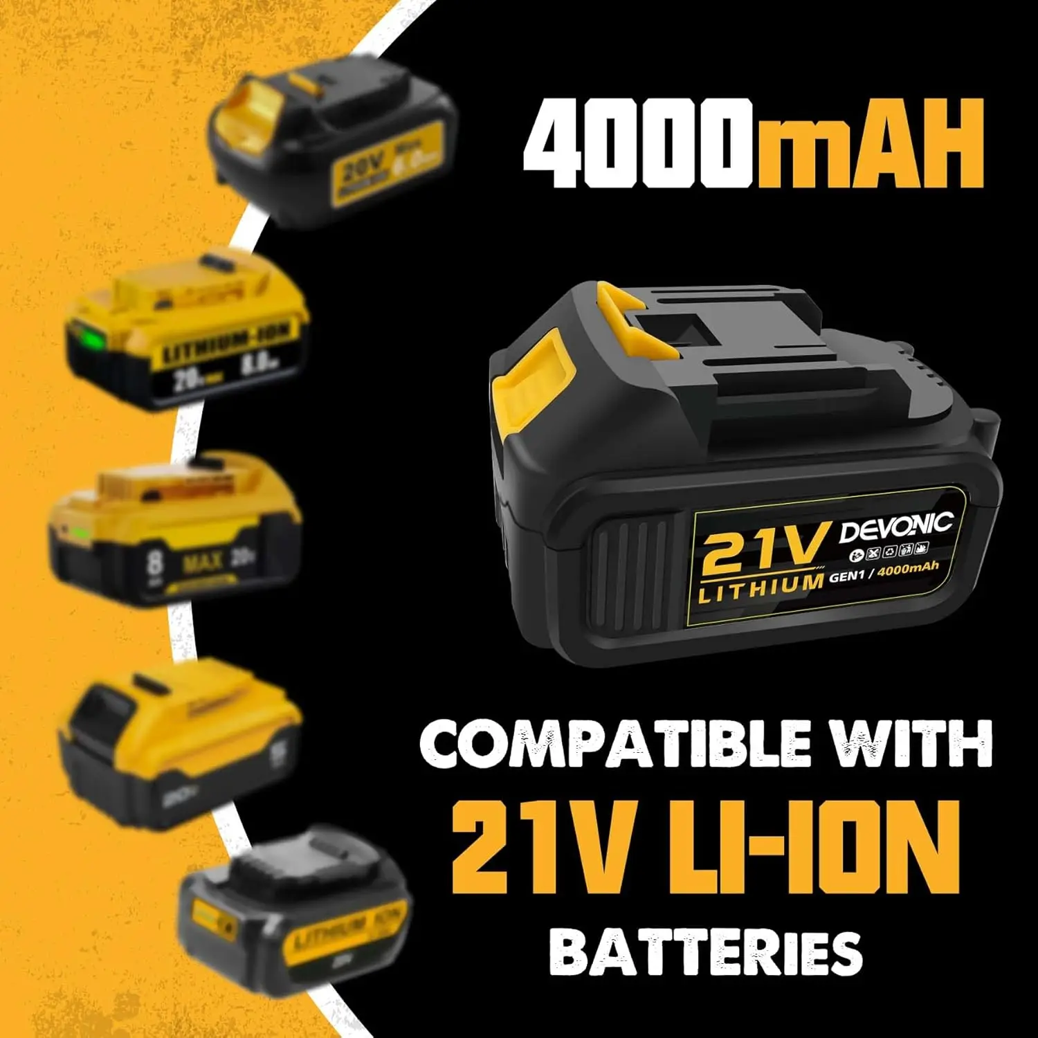 Cordless Snow Shovel,21 Volt 13 Inch 4-Ah Snow Thrower,Snow Blower with Adjustable Front Handle&Telescopic Pole