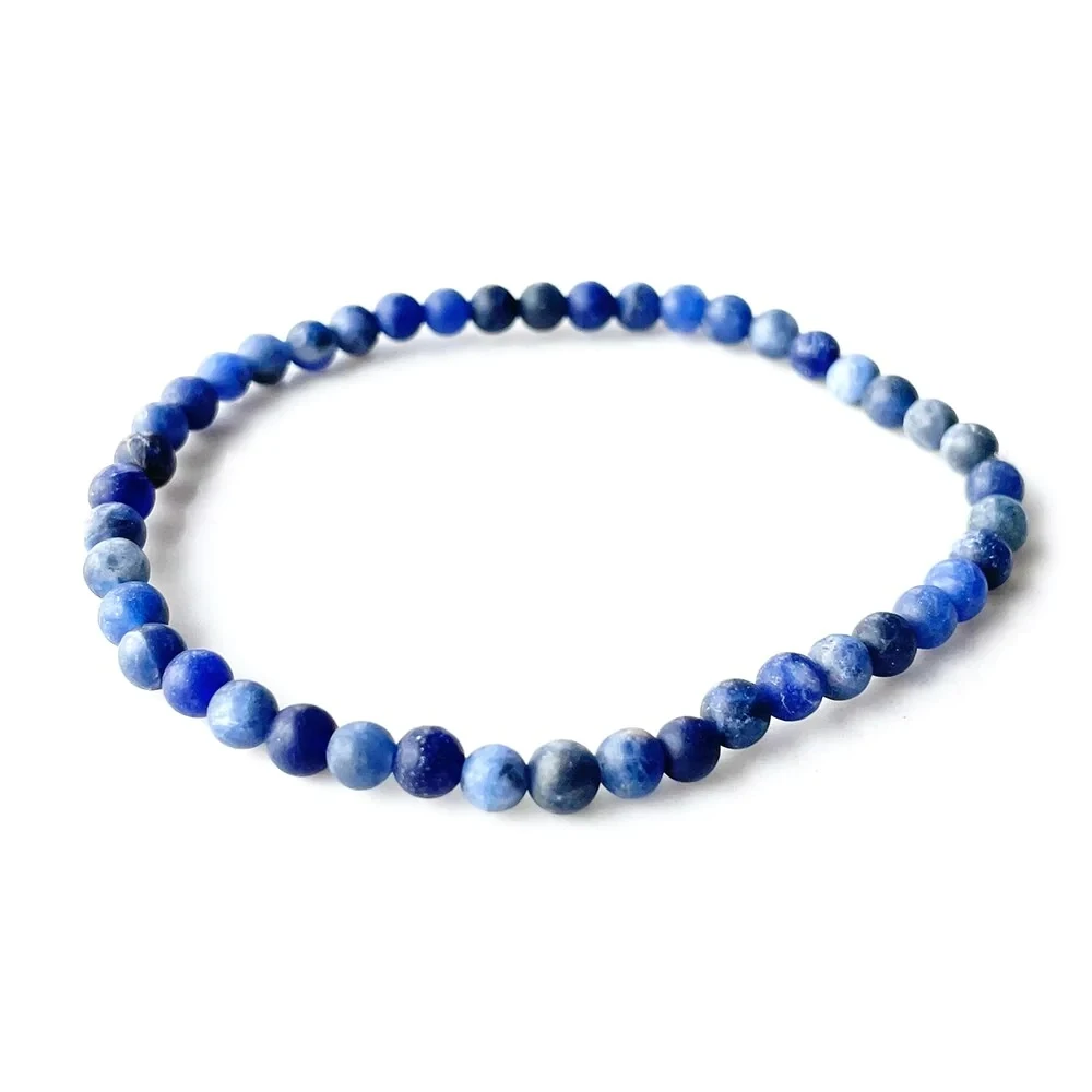 Mini Bracelet for 4 Mm Natural Stone Beads Tiger Eye Lapis Lazuli Gemstone Yoga Sweethearts Gift Jewelry