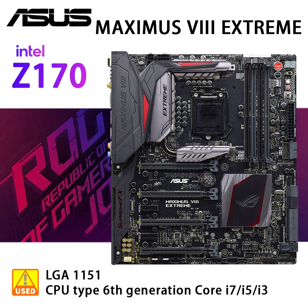 Kit Scheda Madre Asus Maximus Viii Extreme + I5 6500 Rog Adotta Chipset Intel Z170 Supporta Core I7/I5/I3 Lga 1151 Slot 4 X Ddr4