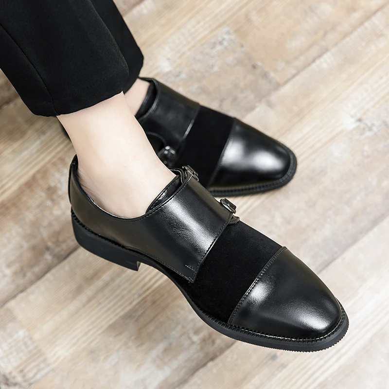 New Mens Casual Leather Oxfords Dress Suit Wedding Monks Comfortable Gentleman Stylish Business Formal Shoes Loafers Flats 38~48