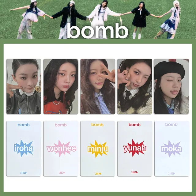 ILLIT Album Bomb Photocards GIIIT Ver Card STAR BOMB Ver Coated