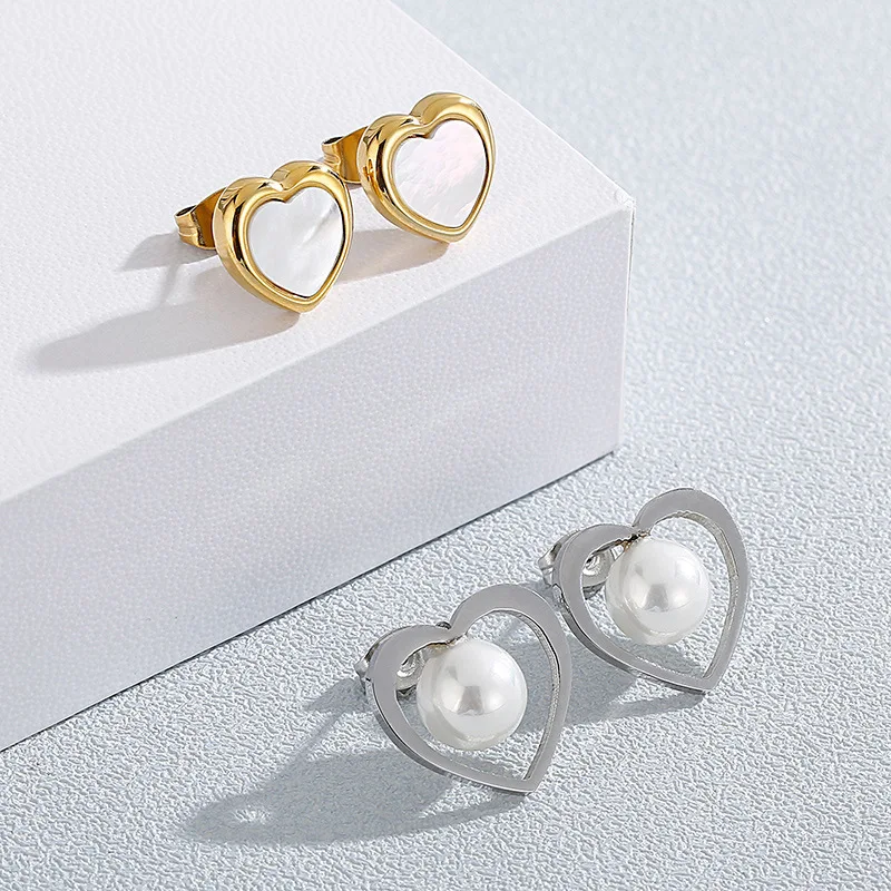 Fashion Women Silver Color Gold Stainless Steel Small 12 Pair Price Stud Earrings Ear Piercing Jewelry |
